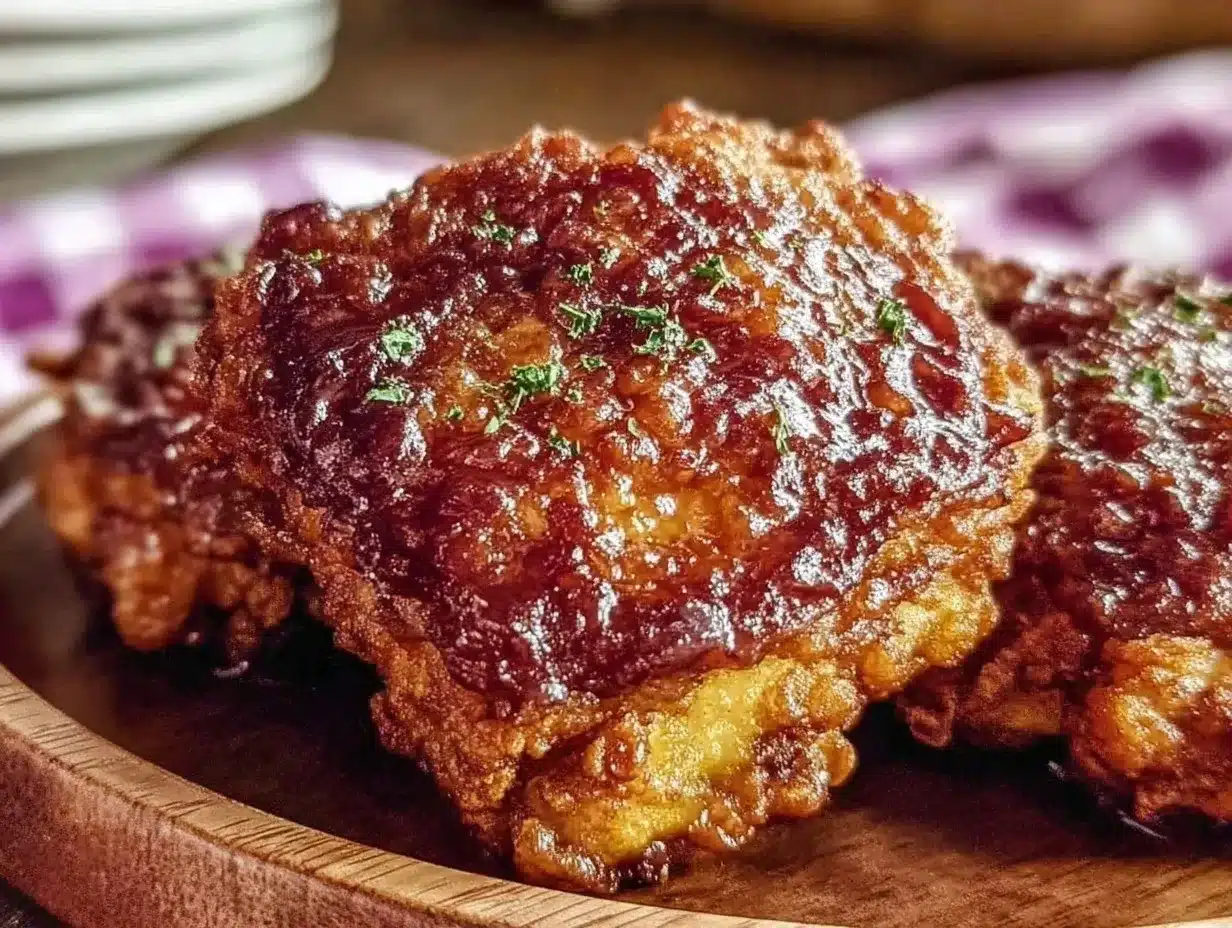 crispy honey garlic chicken thighs preparation steps