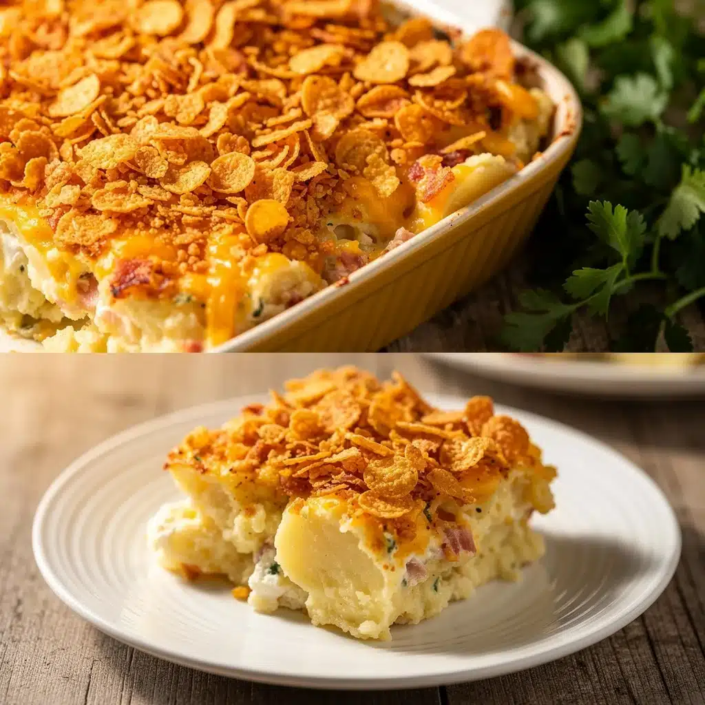 crispy loaded funeral potatoes - featured image