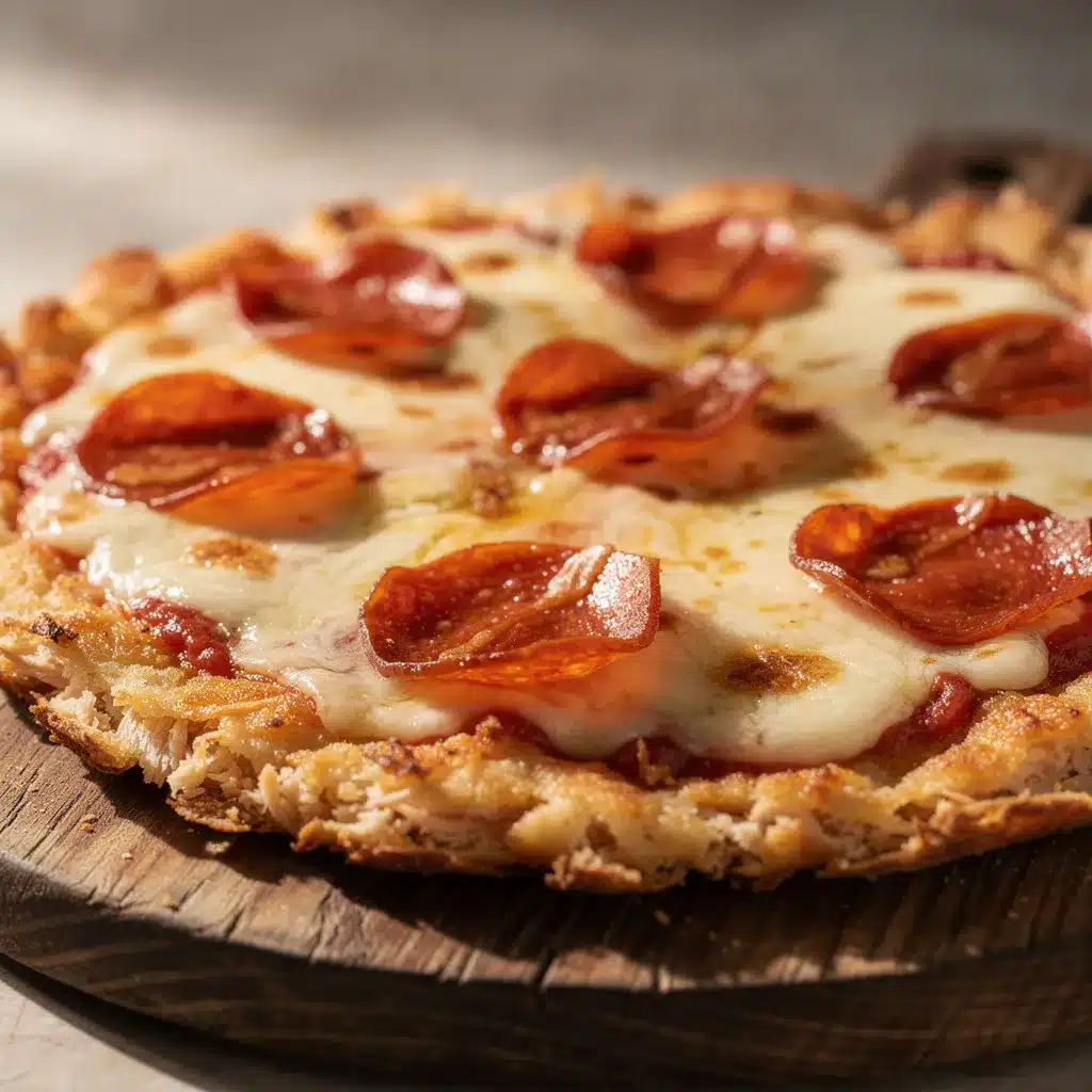 crispy low-carb chicken crust pizza preparation steps