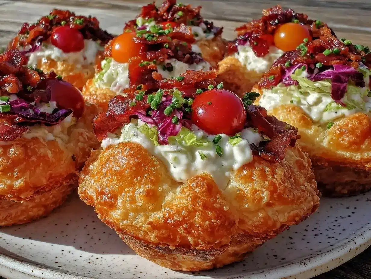 crispy mini BLT cups preparation steps