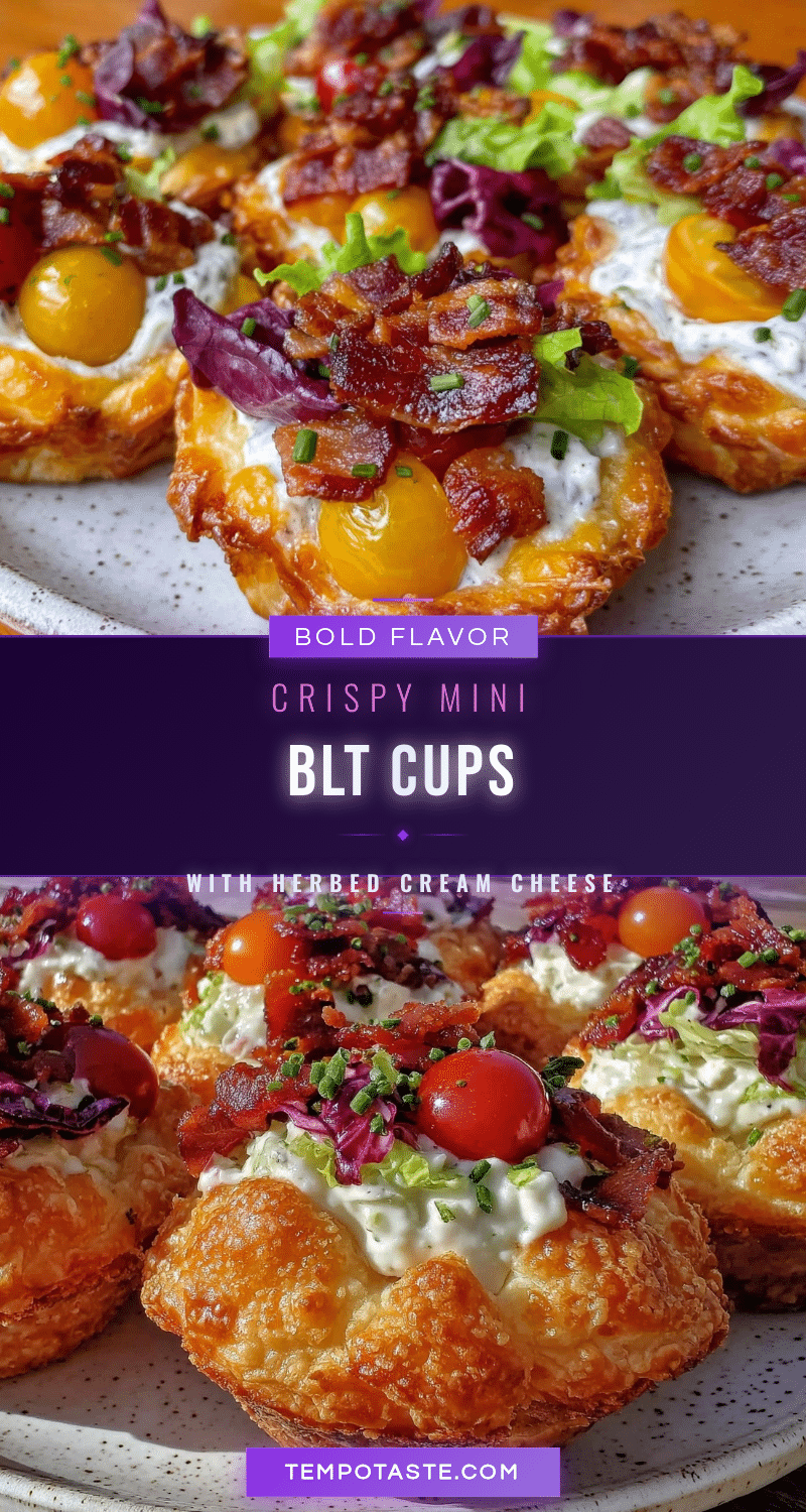 crispy mini BLT cups recipe