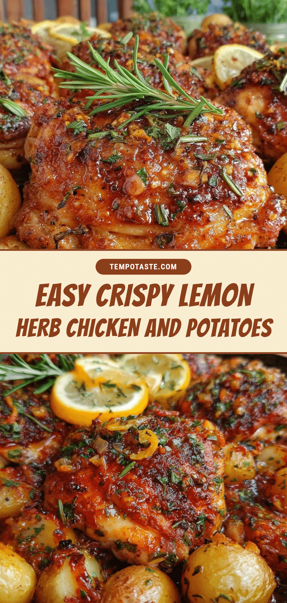 crispy one-pan lemon herb chicken with potatoes recipe