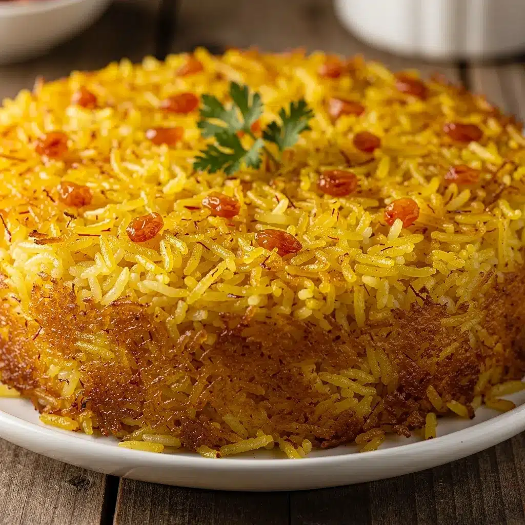 crispy persian saffron rice preparation steps