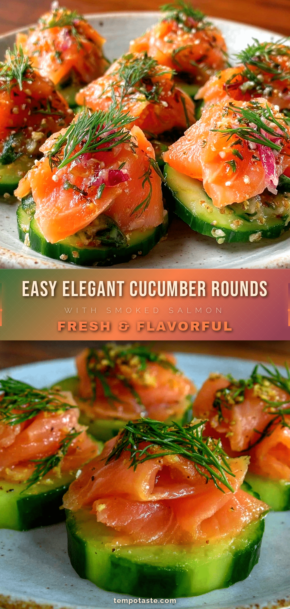 cucumber rounds with smoked salmon and dill recipe