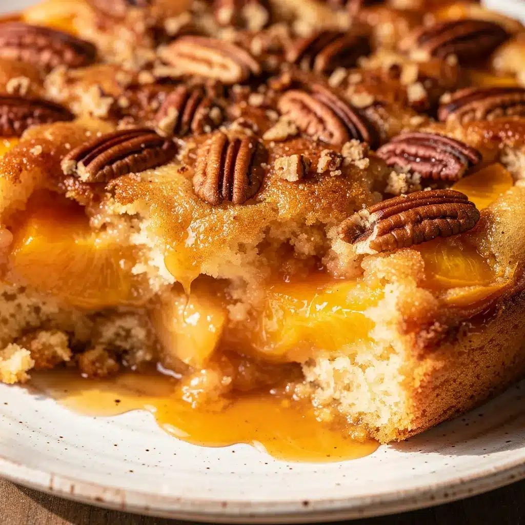 easy peach cobbler dump cake preparation steps