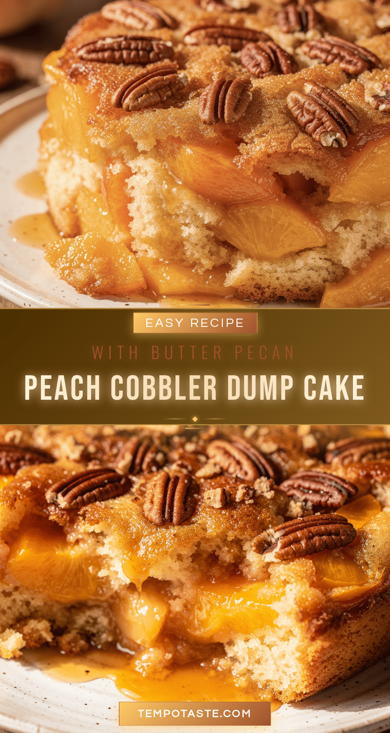 easy peach cobbler dump cake recipe