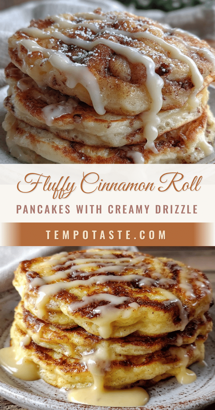 fluffy cinnamon roll pancakes recipe