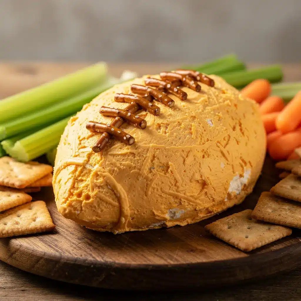 football shaped cheese ball preparation steps