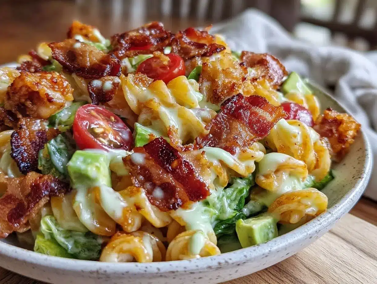 Fresh BLT Pasta Salad preparation steps