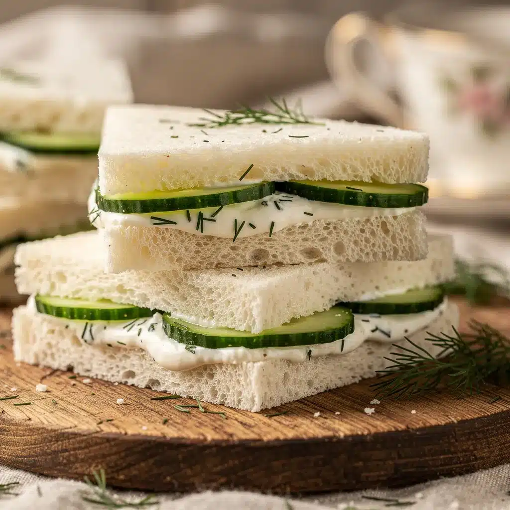 fresh cucumber dill tea sandwiches preparation steps