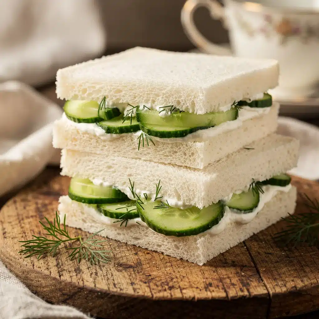 fresh cucumber dill tea sandwiches - featured image