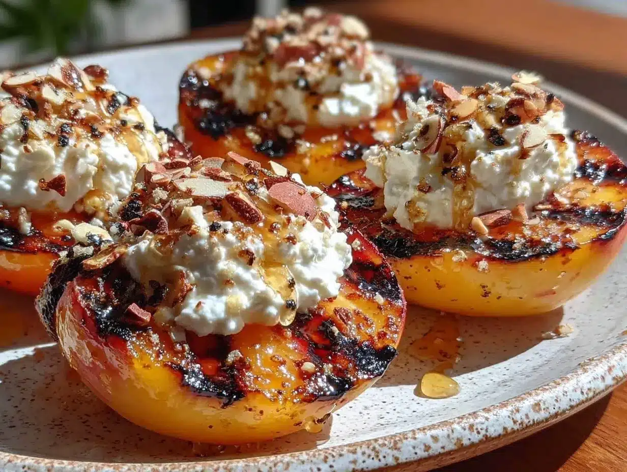 fresh grilled peaches preparation steps