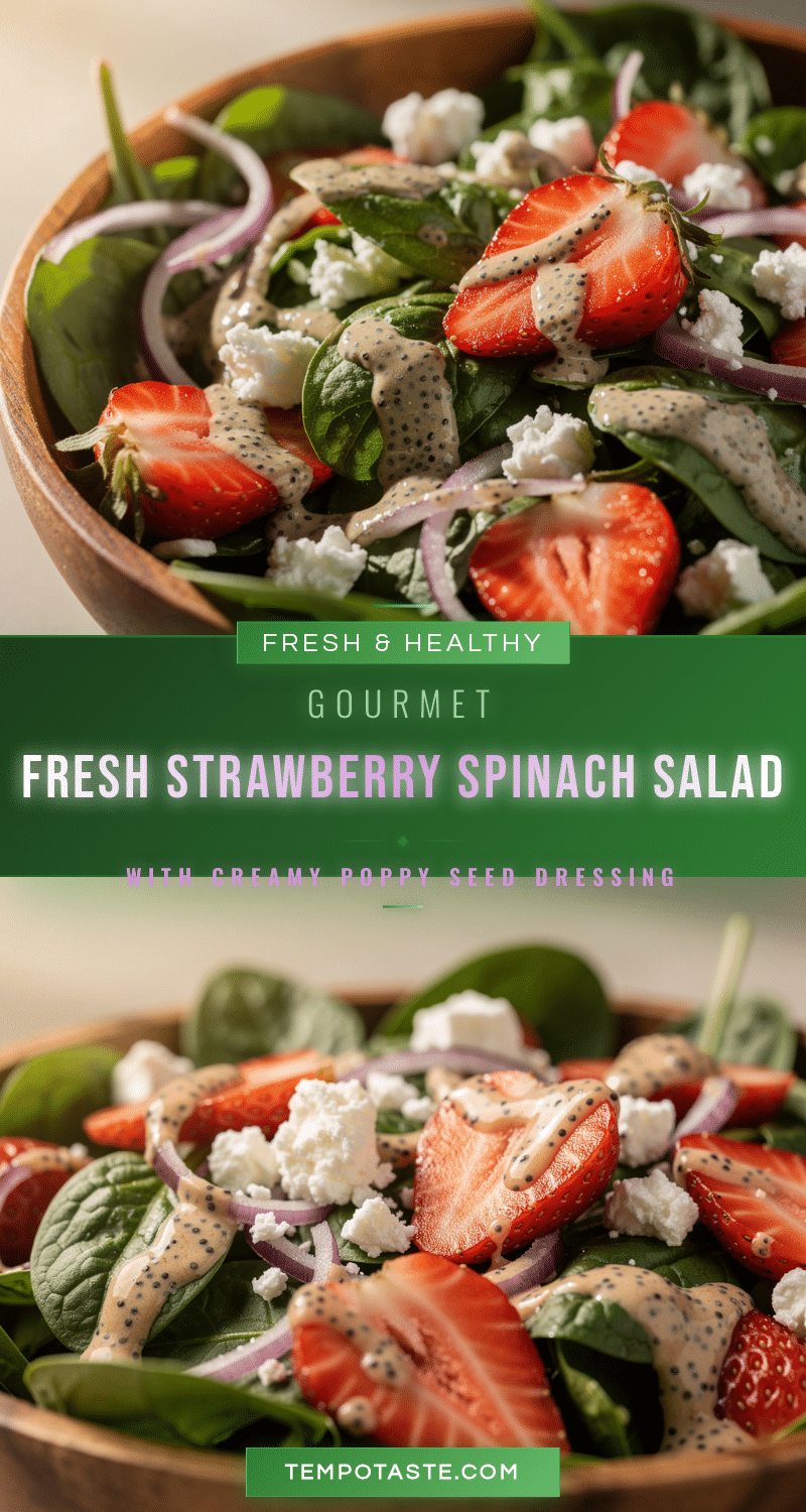 fresh healthy strawberry spinach salad recipe