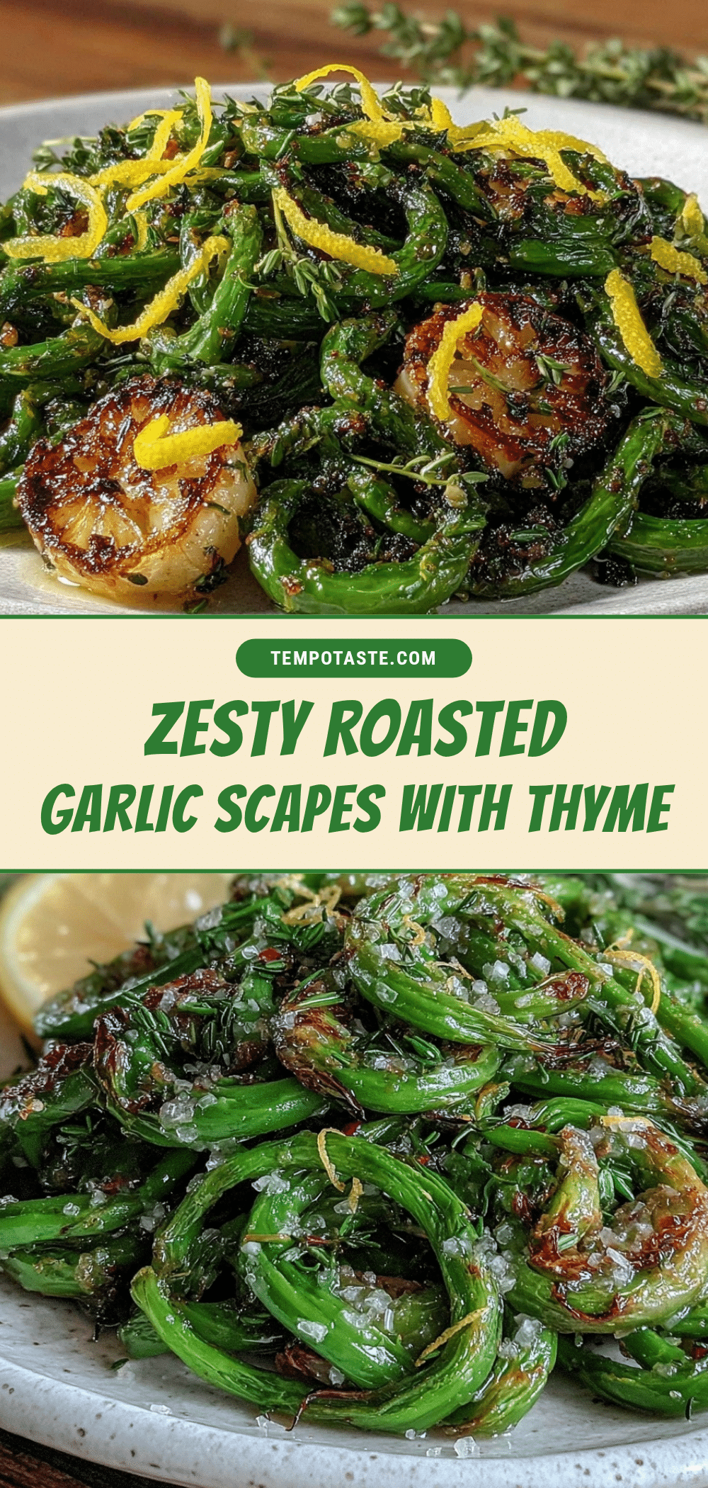 fresh roasted garlic scapes recipe
