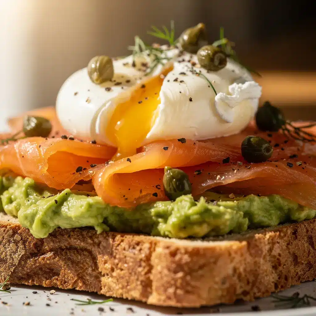 fresh smoked salmon avocado toast preparation steps