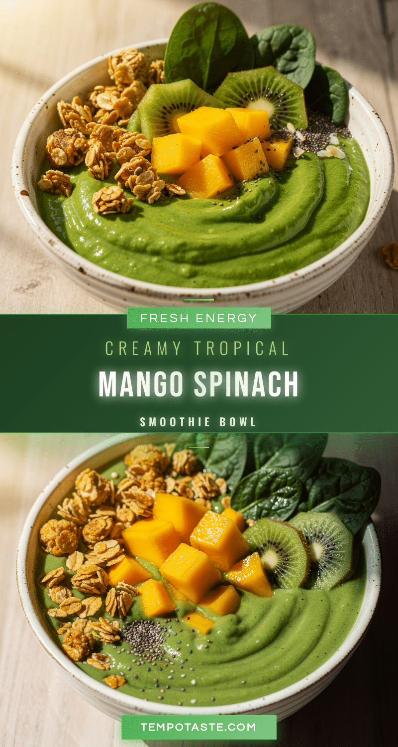 fresh tropical green smoothie bowl recipe
