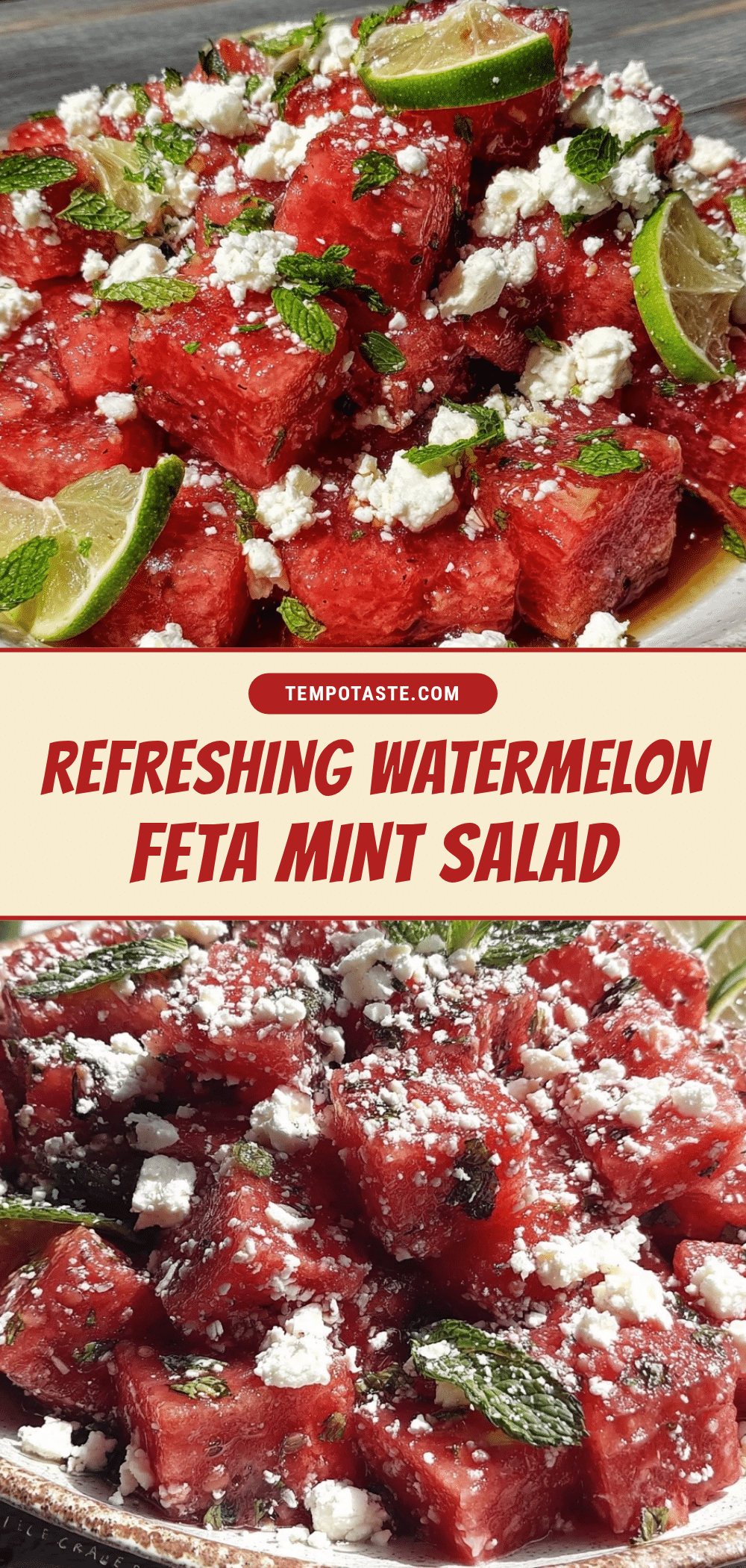 fresh watermelon feta mint salad recipe