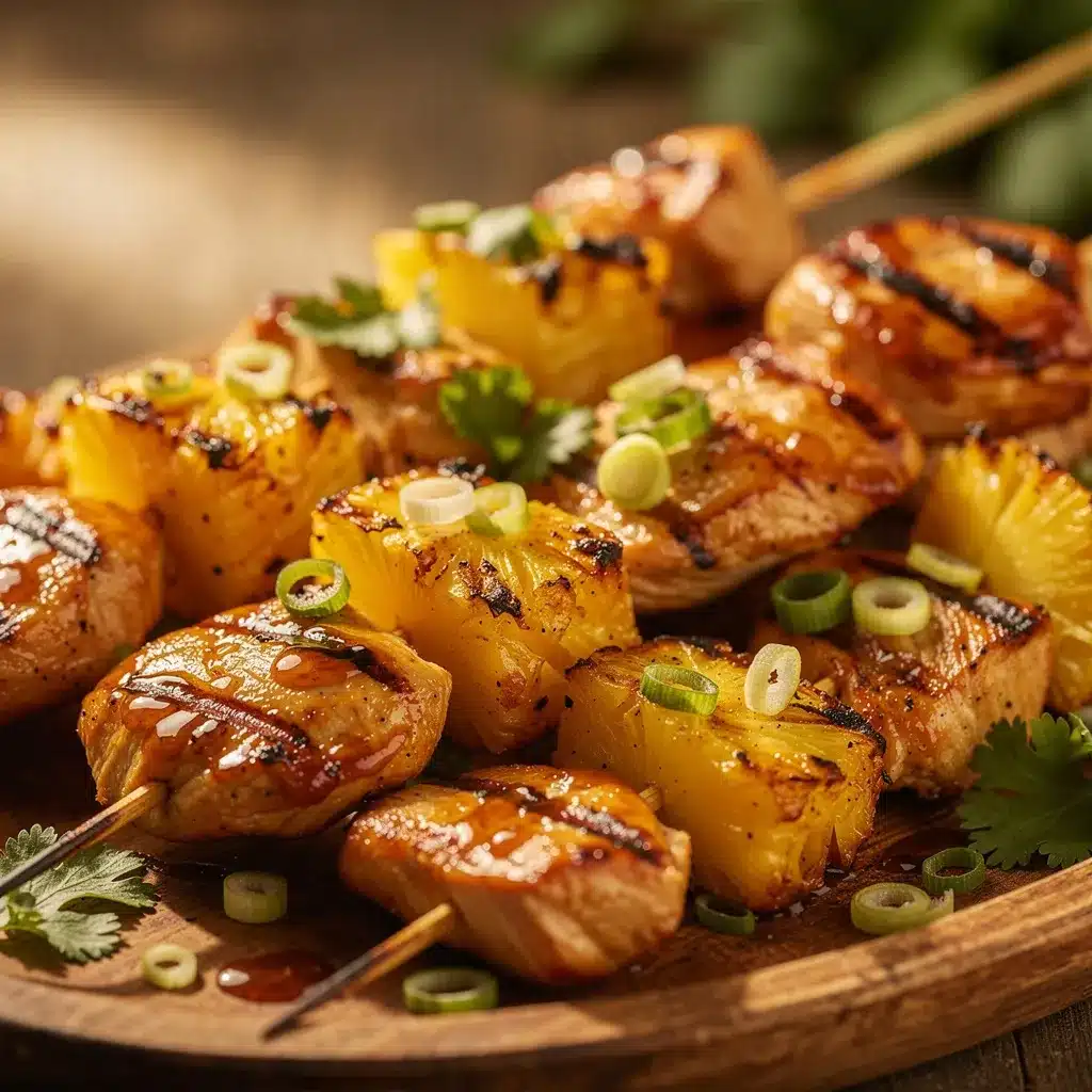 grilled pineapple chicken kabobs preparation steps
