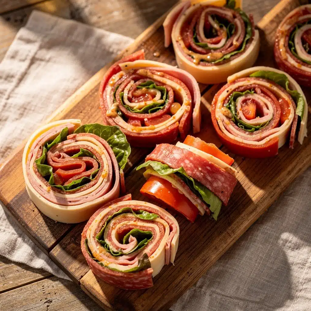 Italian Sub Pinwheel Roll-Ups - featured image