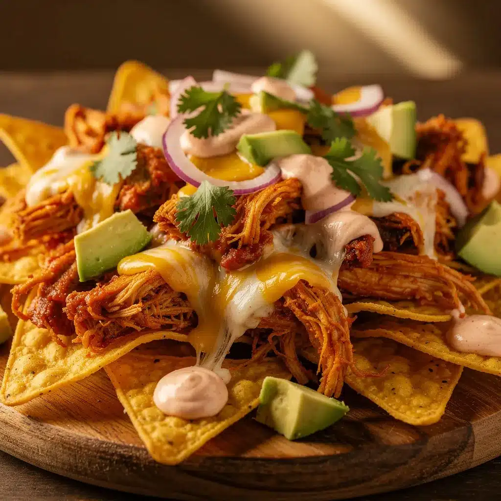 loaded chicken tinga nachos preparation steps