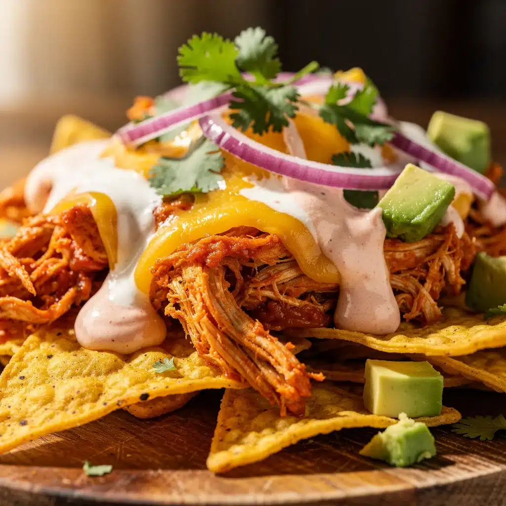 loaded chicken tinga nachos - featured image