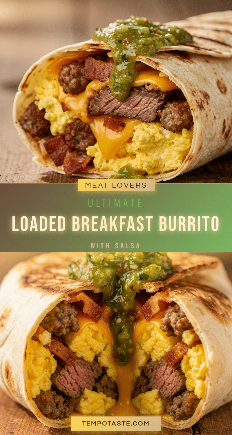 loaded meat lovers breakfast burrito recipe