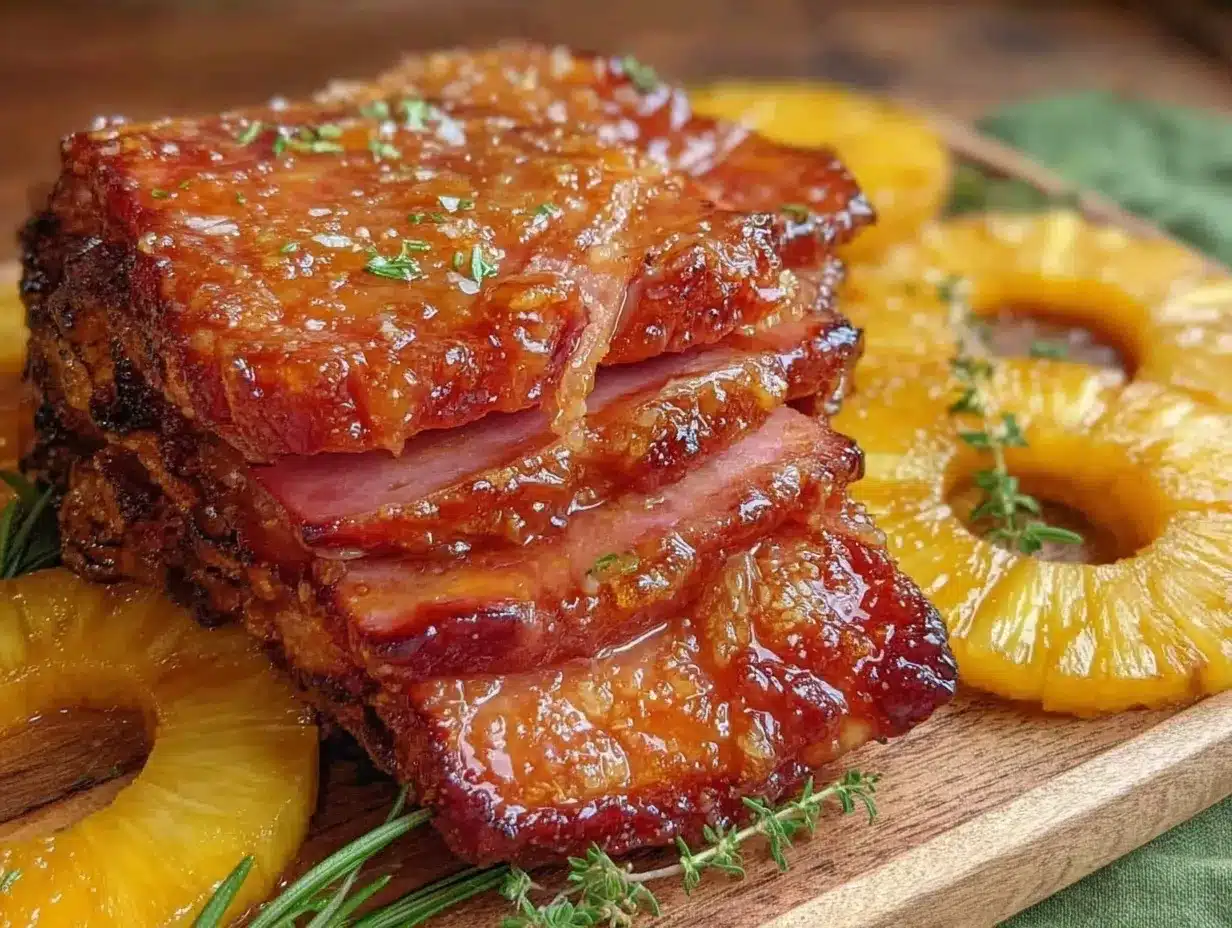 maple bourbon glazed ham preparation steps