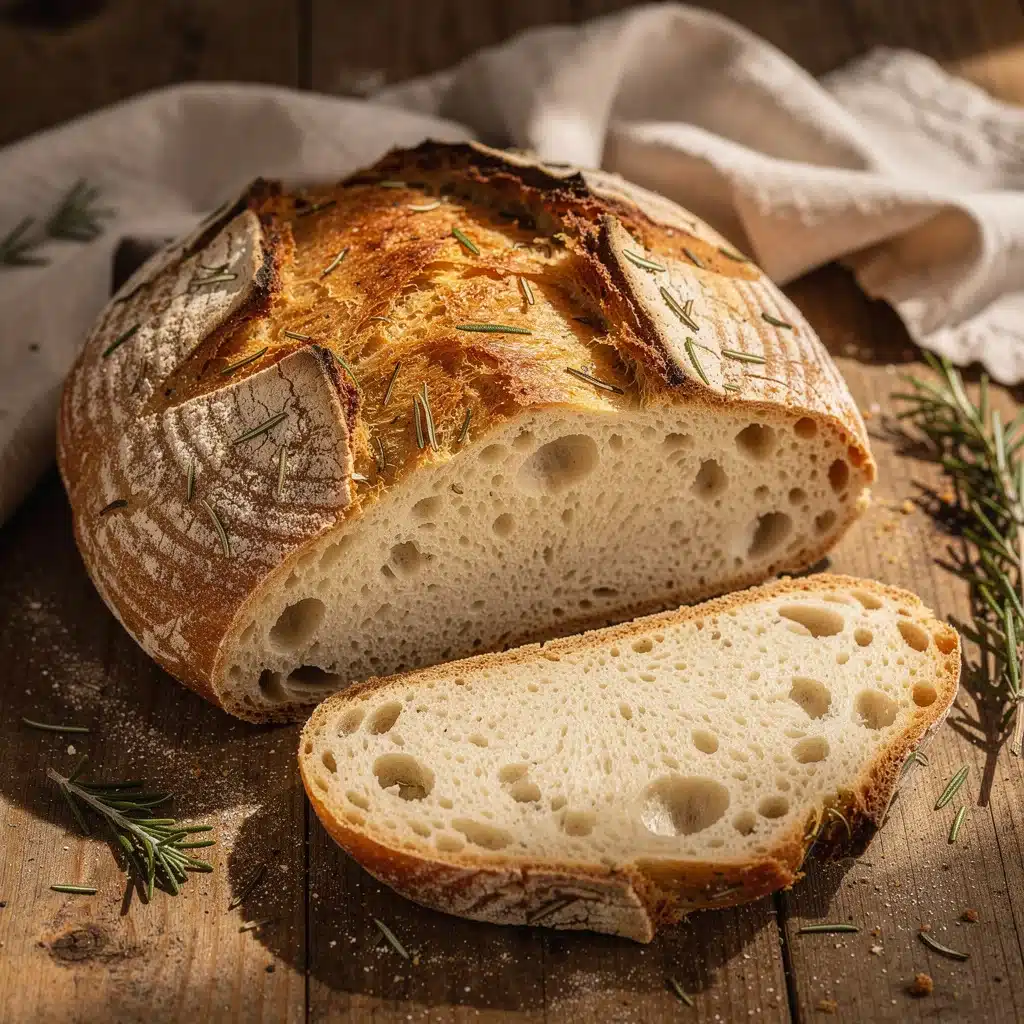 no-knead Dutch oven rosemary bread - featured image