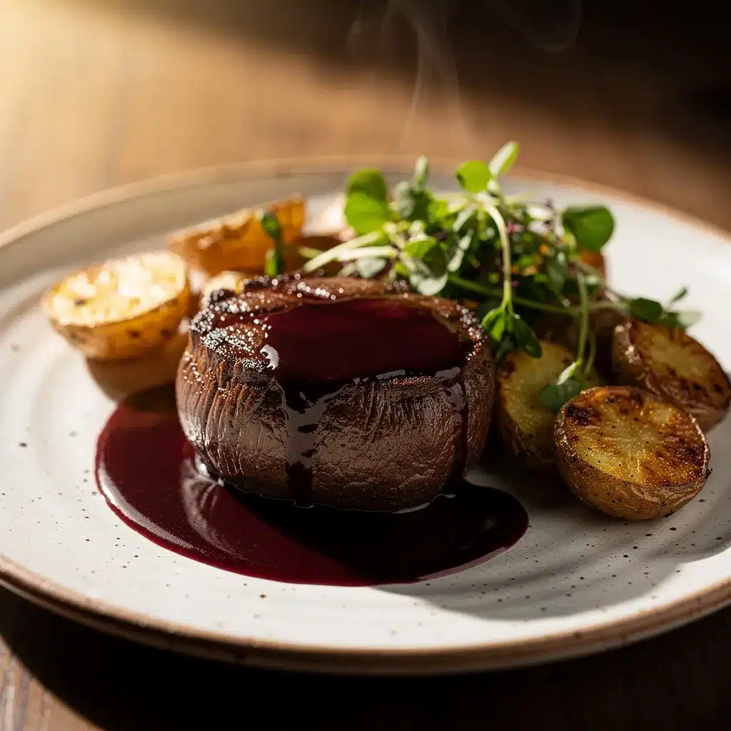 perfect filet mignon with red wine reduction preparation steps
