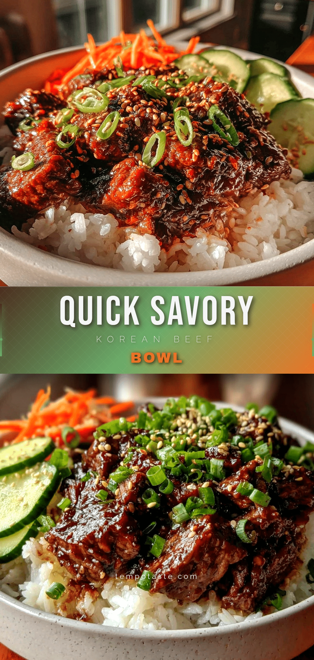 quick savory korean beef bowl recipe
