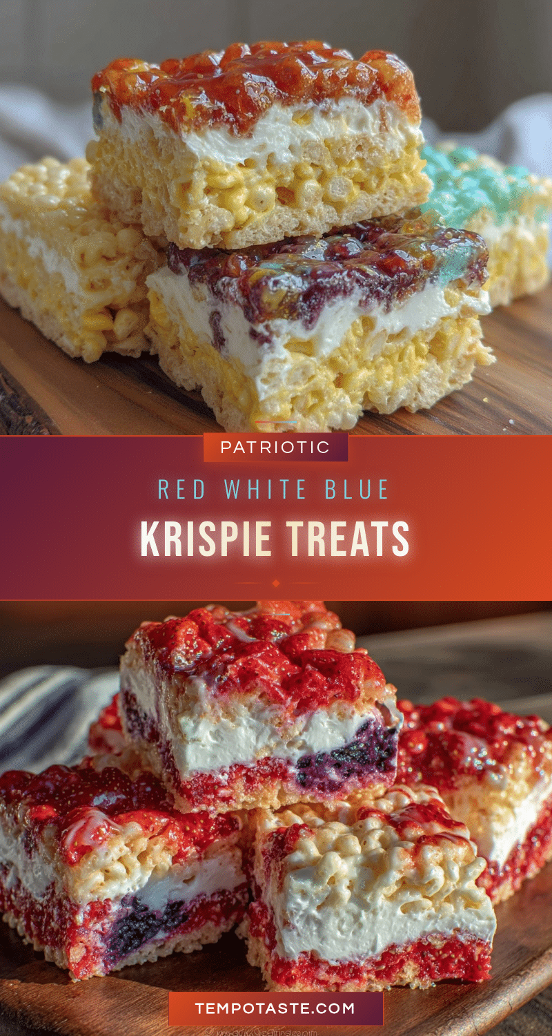 red white blue rice krispie treats recipe