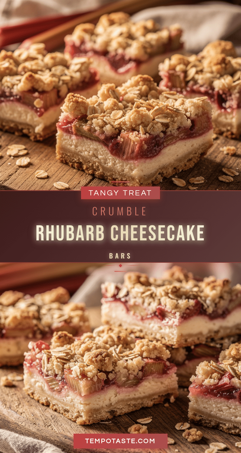rhubarb crumble cheesecake bars recipe