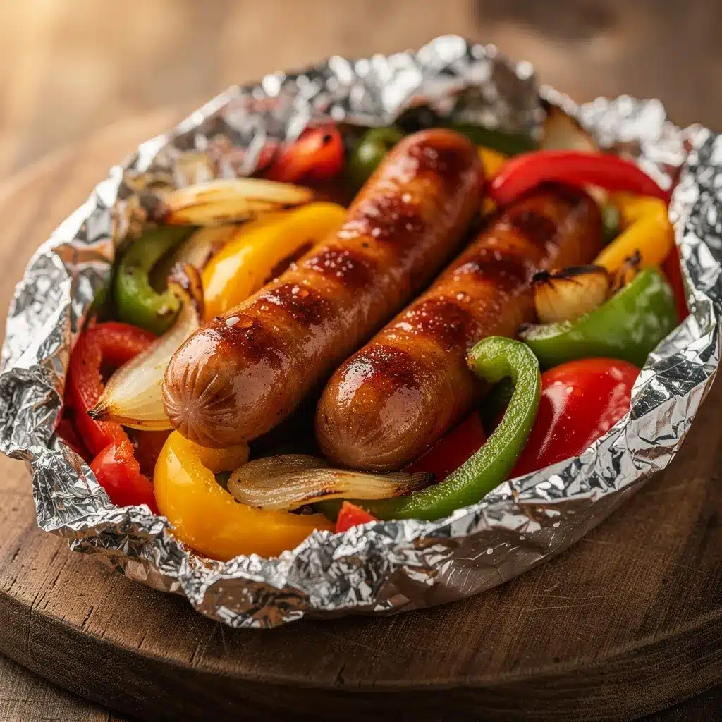 savory beer brat foil packets preparation steps