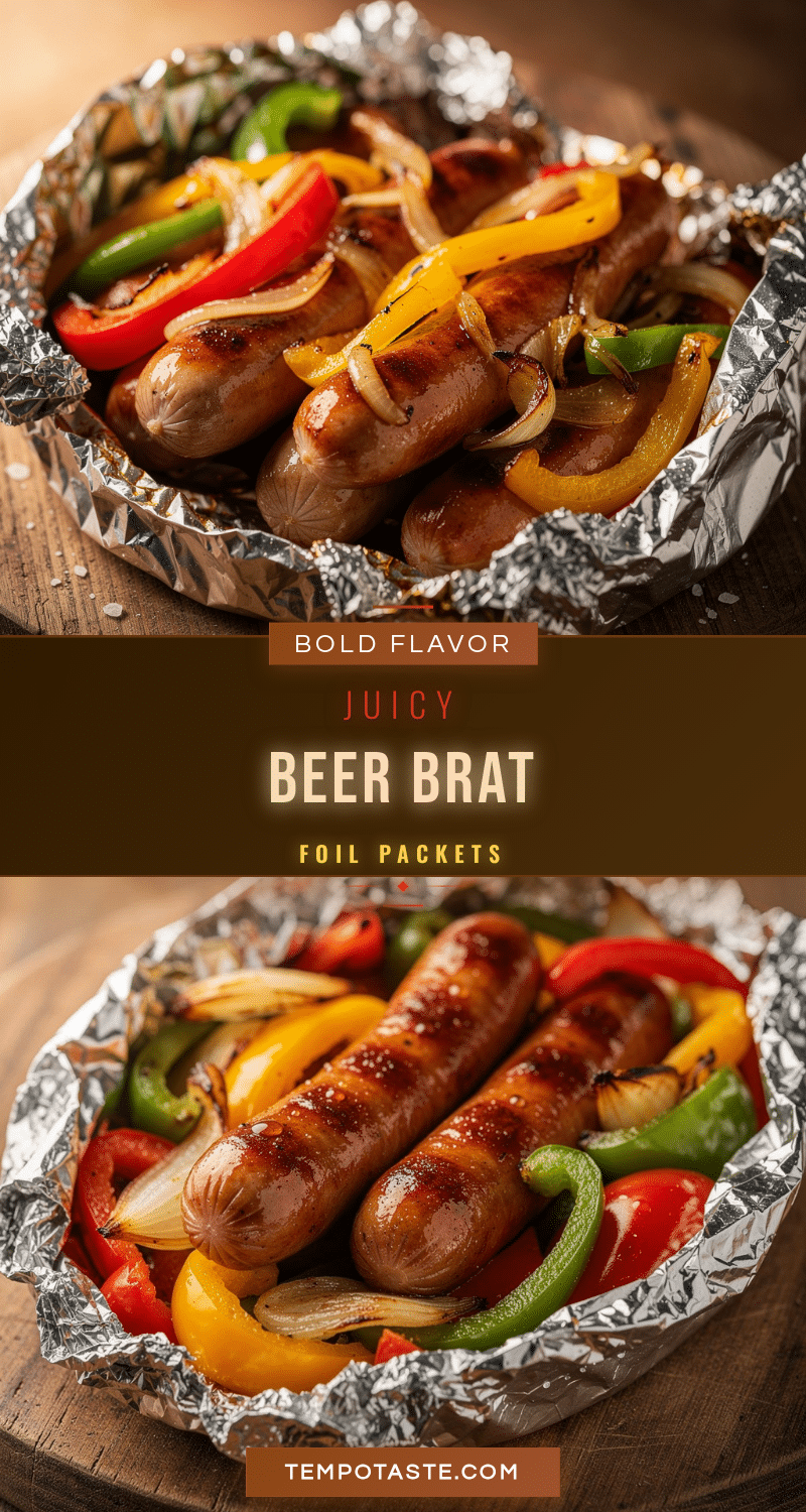 savory beer brat foil packets recipe