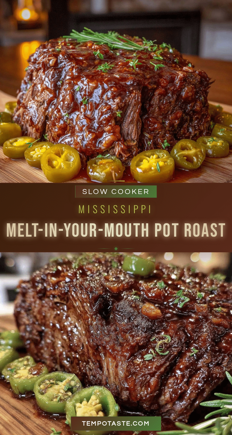 slow cooker Mississippi pot roast recipe