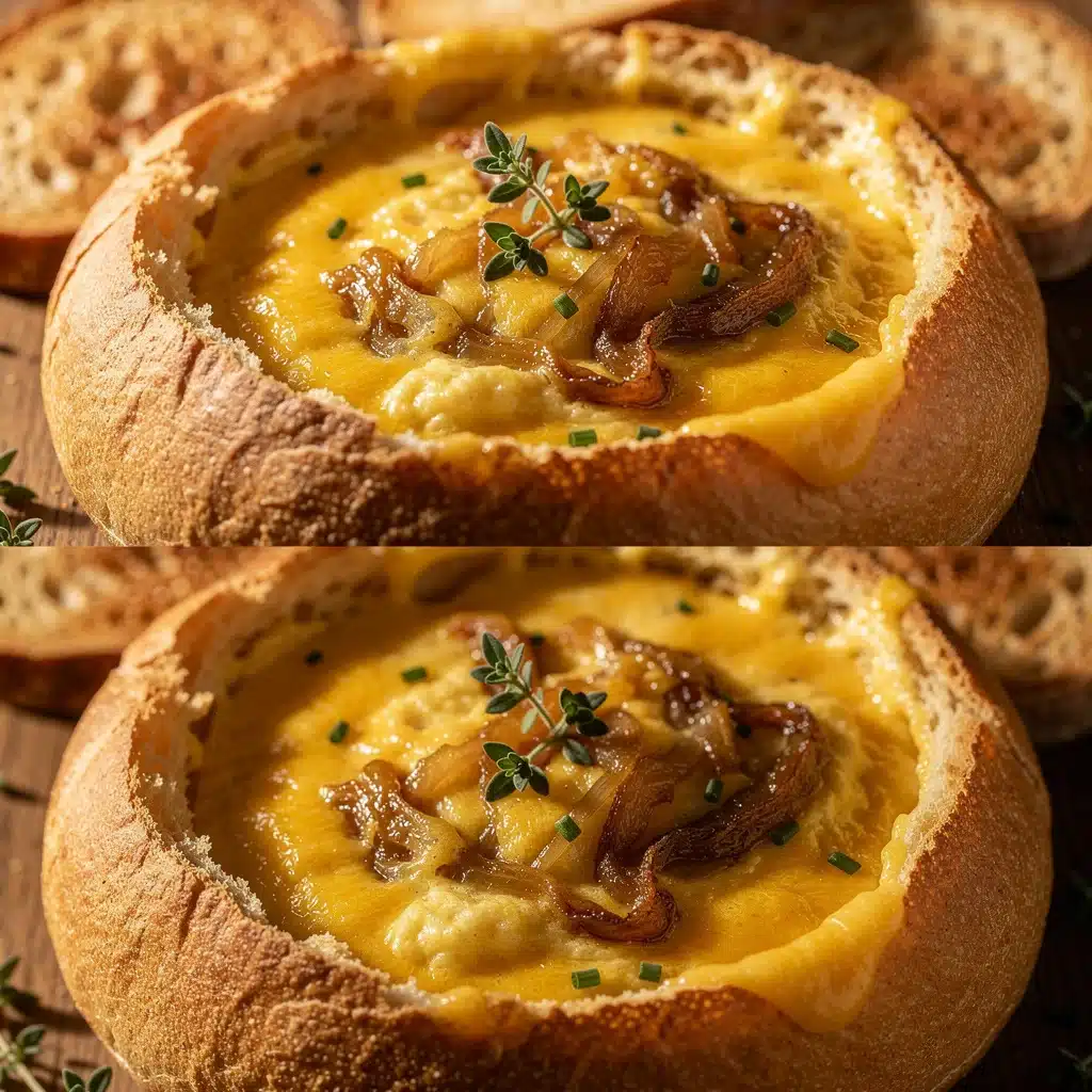 smoked gouda caramelized onion dip - featured image