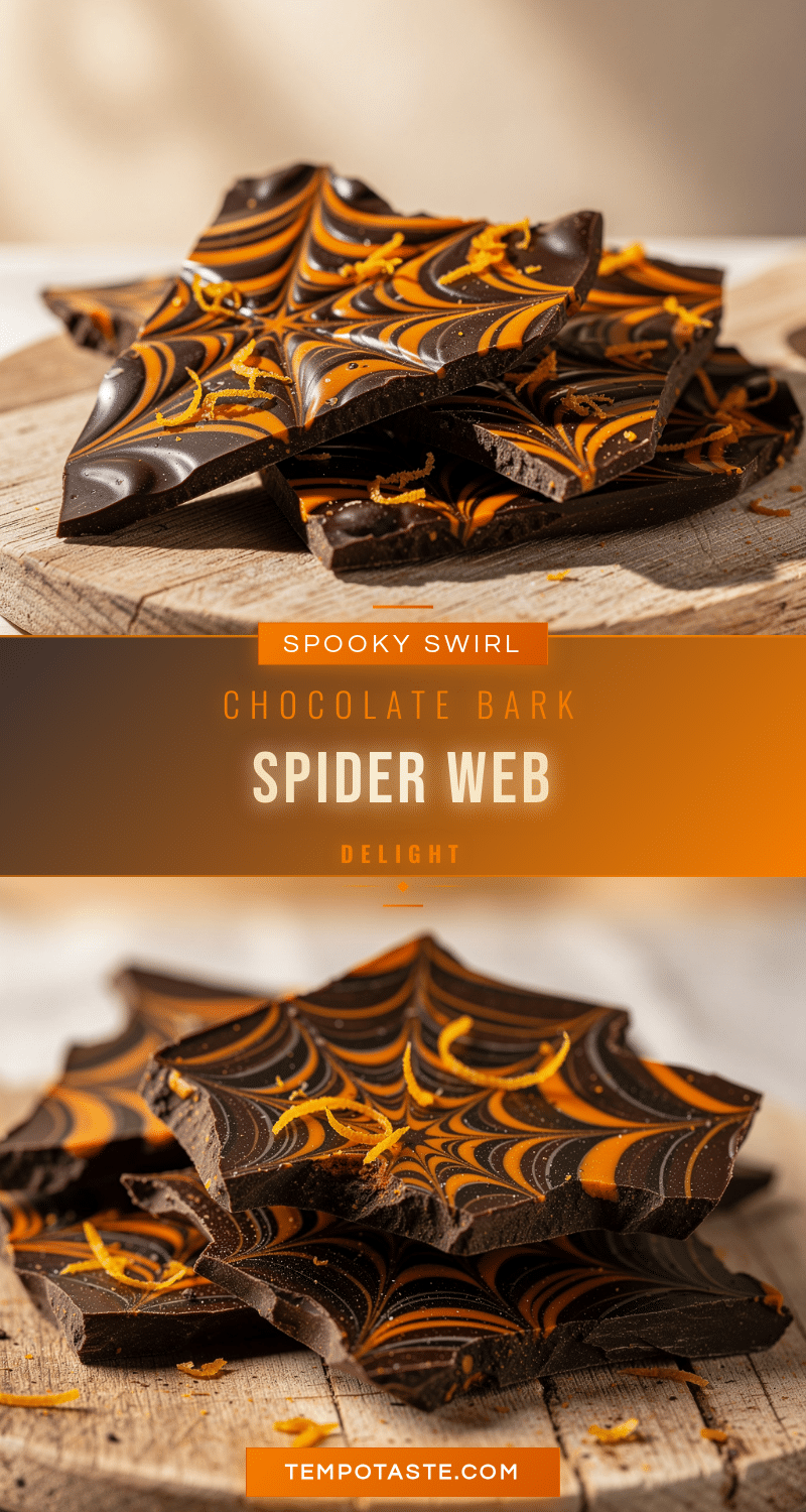 spider web chocolate bark recipe