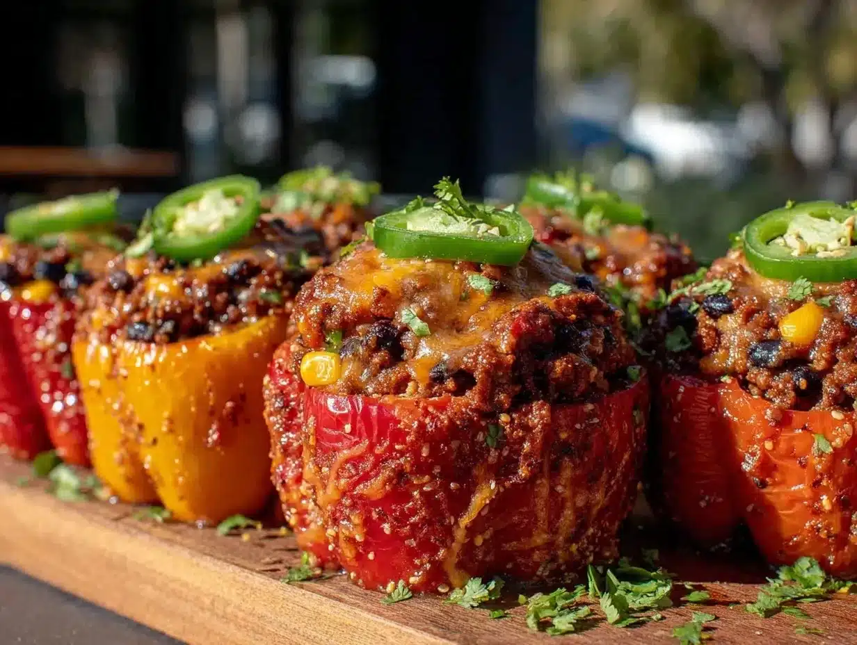 taco-stuffed bell peppers preparation steps