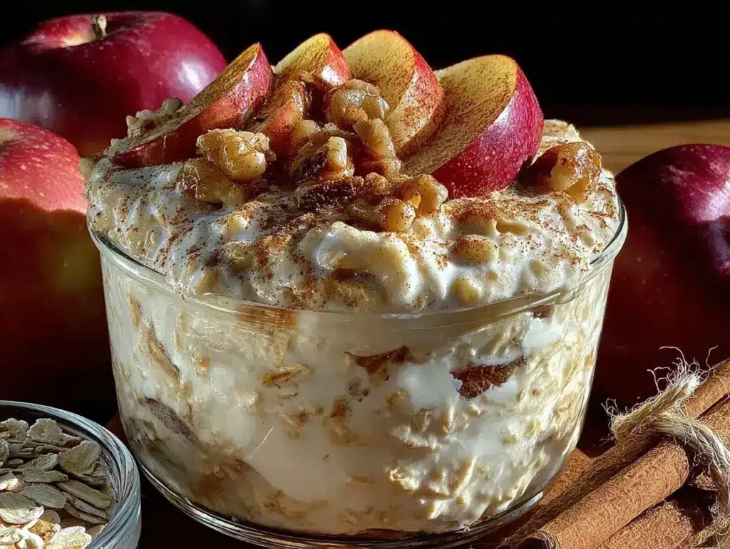 apple cinnamon overnight oats - featured image