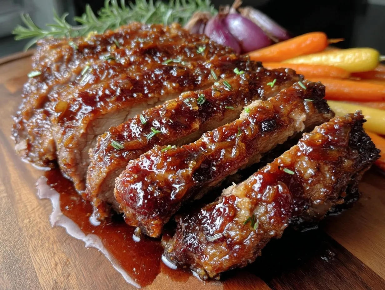 Apricot Balsamic Glazed Pork Tenderloin preparation steps