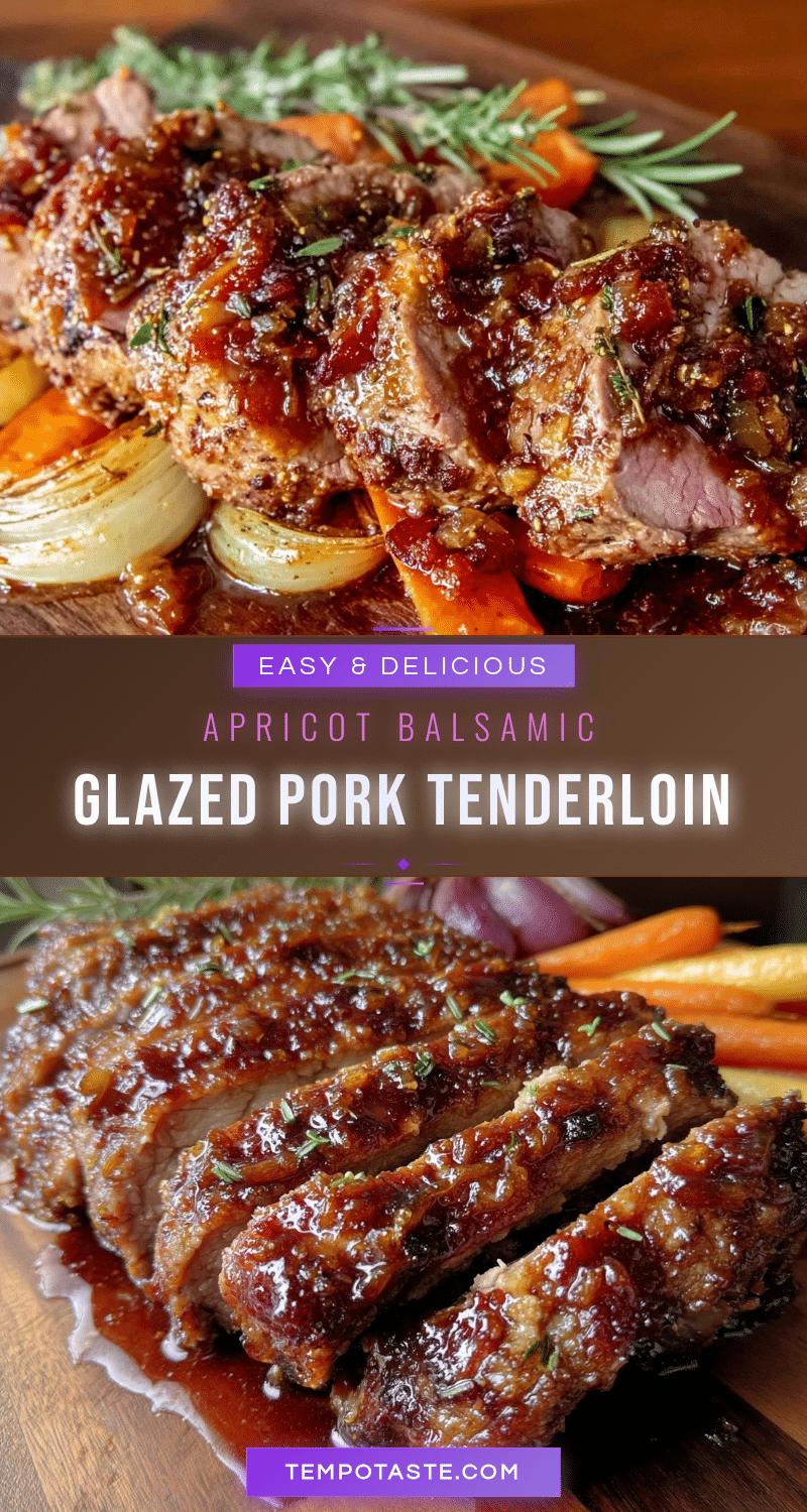Apricot Balsamic Glazed Pork Tenderloin recipe