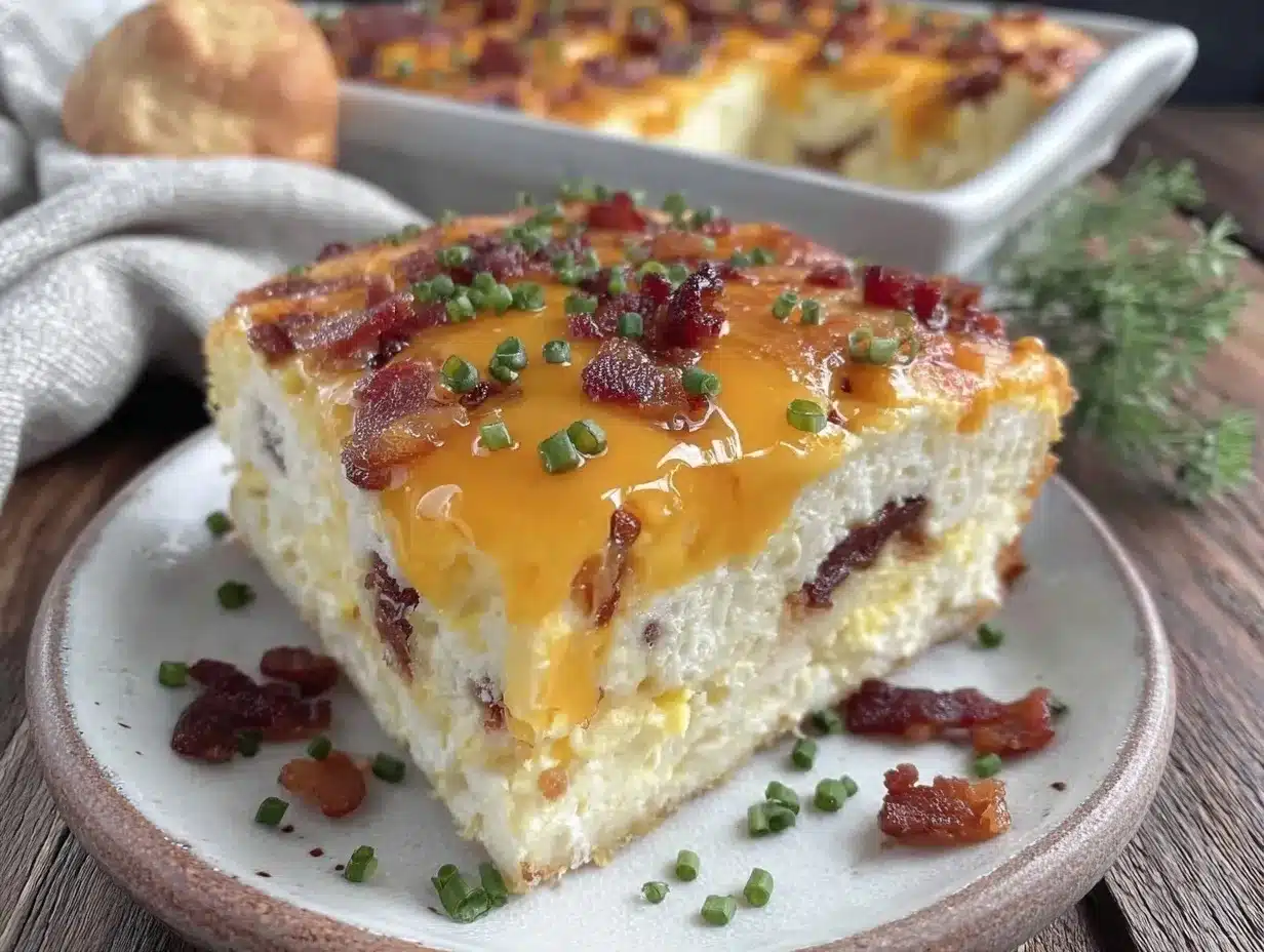 bacon cheddar breakfast casserole preparation steps