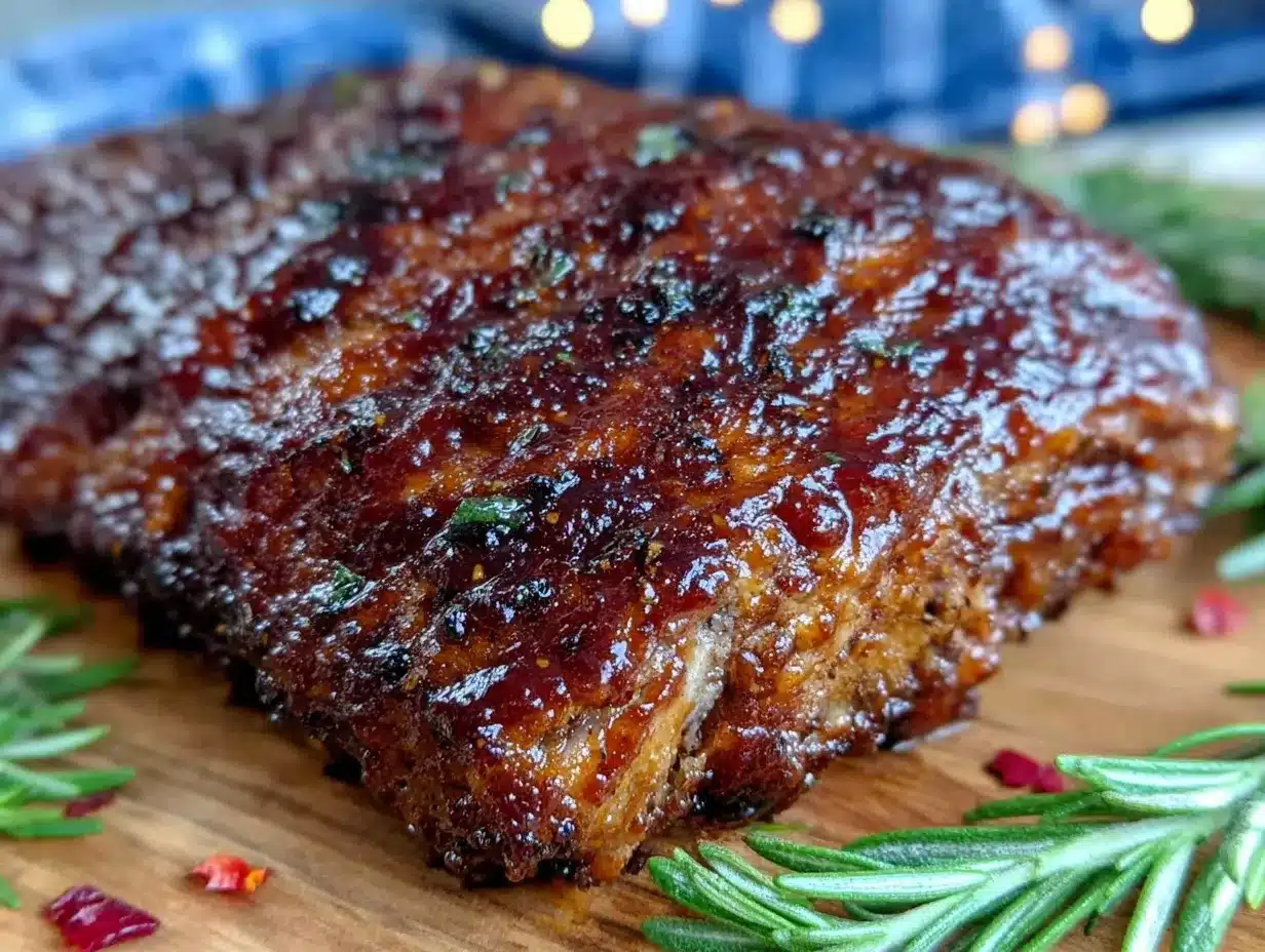 BBQ rib rack glaze preparation steps