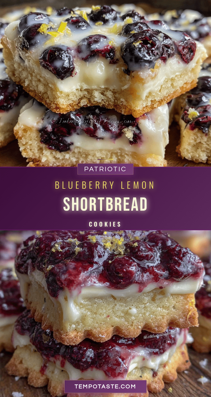 blueberry lemon shortbread flag cookies recipe