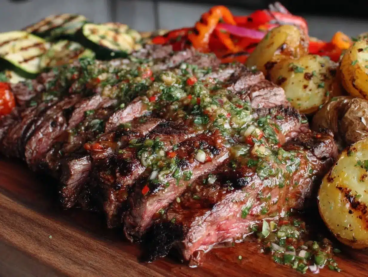 chimichurri flank steak preparation steps