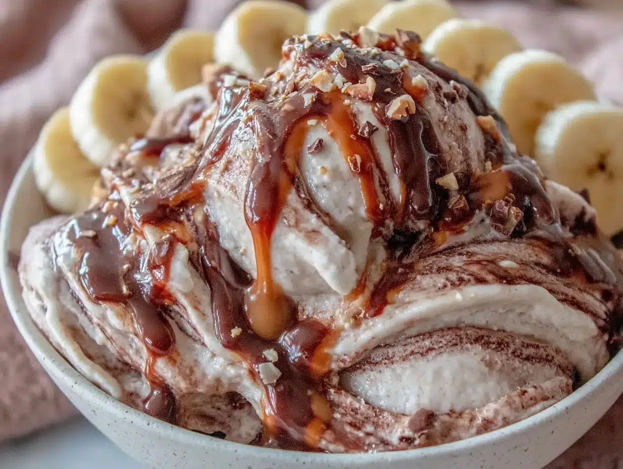 chocolate peanut butter banana nice cream preparation steps