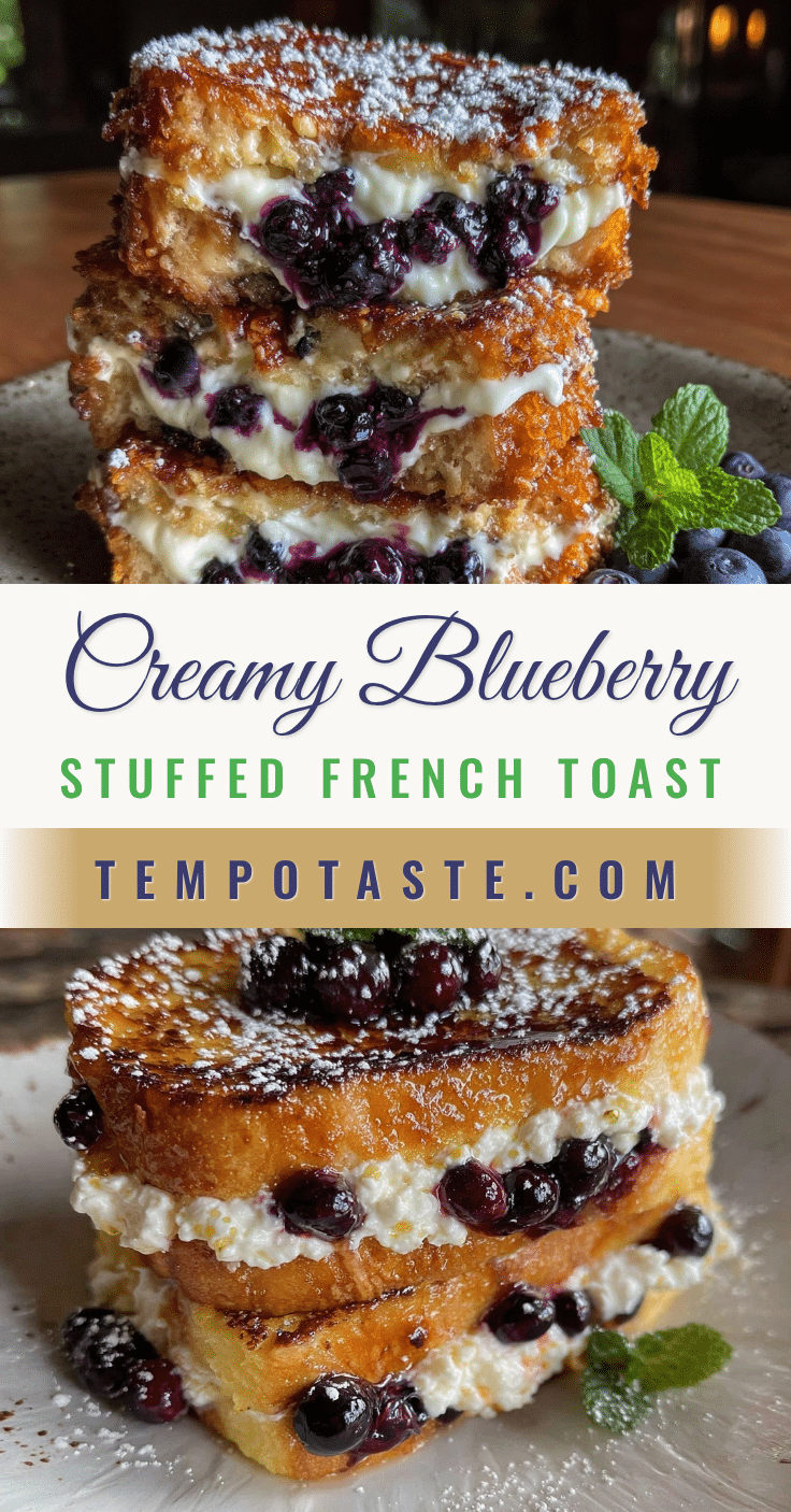 creamy blueberry cream cheese stuffed french toast recipe