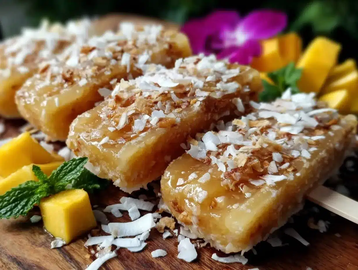 creamy coconut mango popsicles preparation steps