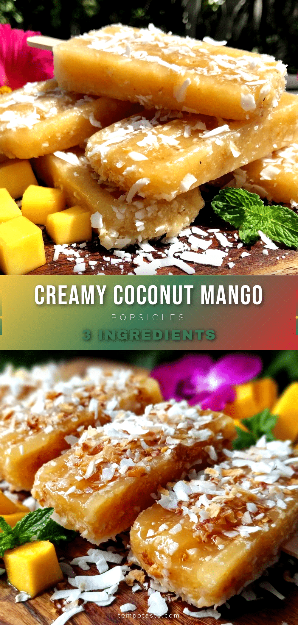 creamy coconut mango popsicles recipe
