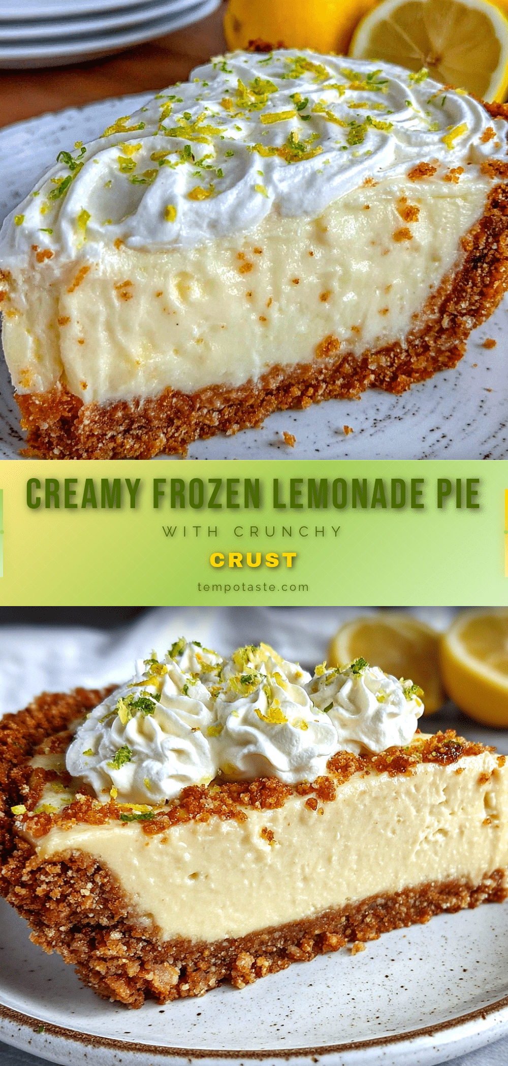 creamy frozen lemonade pie recipe